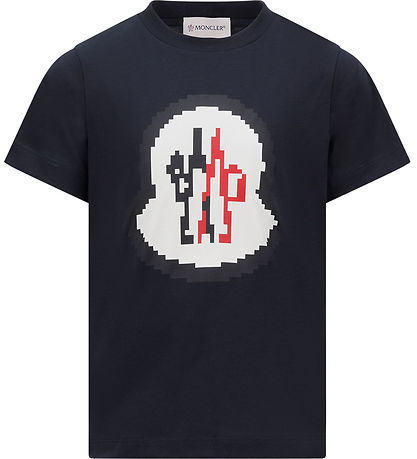 Moncler Stuttermabolur - Dökkblátt M. Lógó