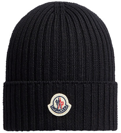 Moncler Beanie - Wool - Black