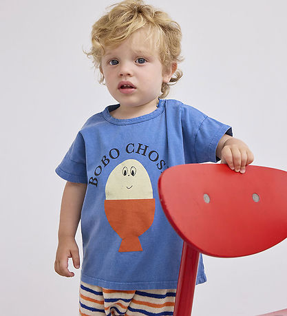 Bobo Choses Stuttermabolur - Morgunn - Ljósblár