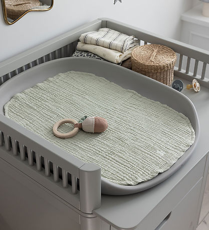 Sebra wickelunterlage - 2er-Pack - Musselin - Mist Green