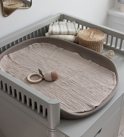 Sebra wickelunterlage - 2er-Pack - Musselin - Jetty Beige