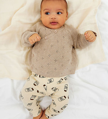 The New Siblings Leggings - Rib - TnsbNigel - White Swan AOP