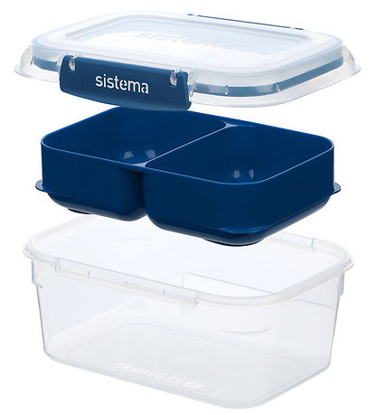 Sistema Lunchboxes - 4-Pack - Stax To Go - Blue/Turquoise