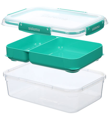 Sistema Lunchboxes - 4-Pack - Stax To Go - Blue/Turquoise