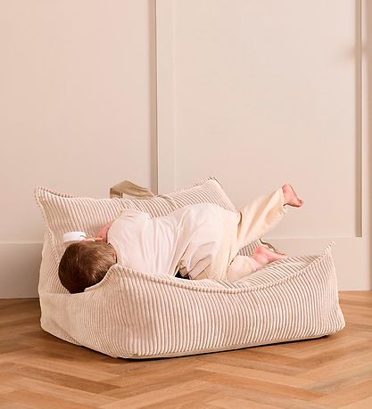 Kids Concept Sitzsack - 80x75x38 cm - Cord - Off-White