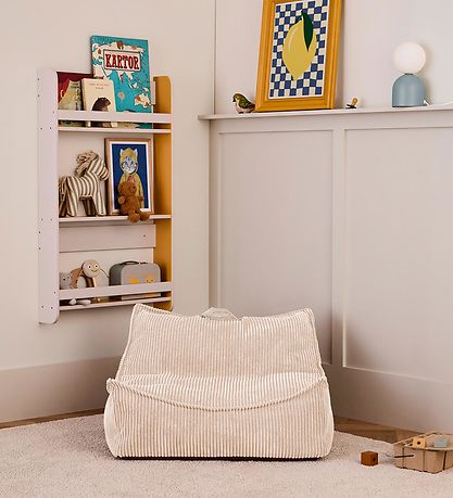 Kids Concept Sitzsack - 80x75x38 cm - Cord - Off-White