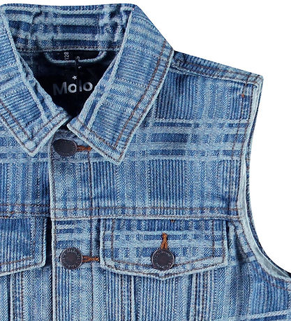 Molo Waistcoat - Denim - Hertha - Washed Check