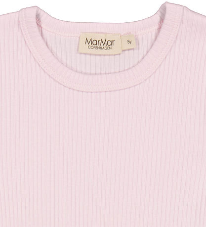 MarMar Stuttermabolur - Rib - Modal - Plain - Lilac Mist