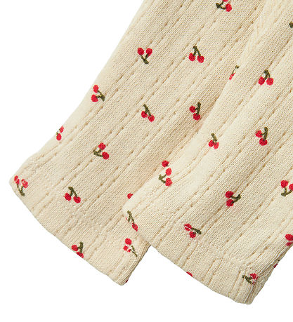 Name It Leggings - NbfBilia - Summer Sand w. Cherry