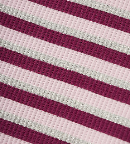 Name It Blouse - Rib - NmfBalisa - Boysenberry w. Stripes/Glitte