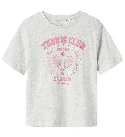 Name It T-shirt - NkfBetria - Light Grey Melange w. Print