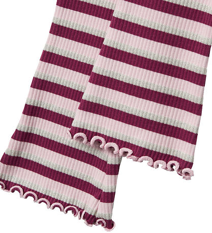Name It Trousers - Rib - NmfBalisa - Boysenberry w. Stripes/Glim
