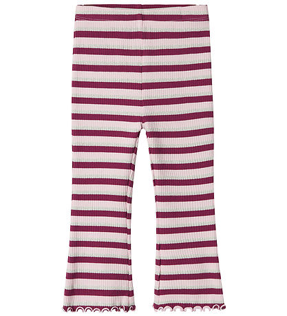 Name It Trousers - Rib - NmfBalisa - Boysenberry w. Stripes/Glim