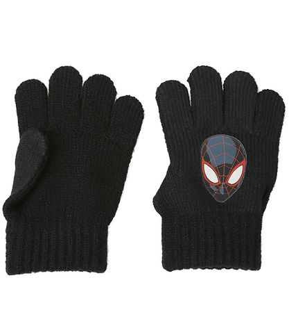 Name It Hanskar - Prjónað - NmmJacoby - Spider-Man - Svart