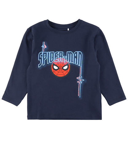 Name It Bluse - NmmJacinto Spider-Man - Navy Blazer m. Print