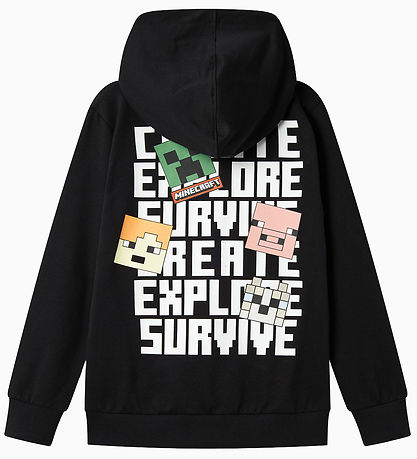 Name It Kapuzenpullover - NkmJacot Minecraft - Schwarz m. Print