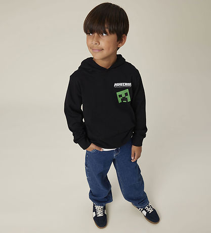 Name It Kapuzenpullover - NkmJacot Minecraft - Schwarz m. Print