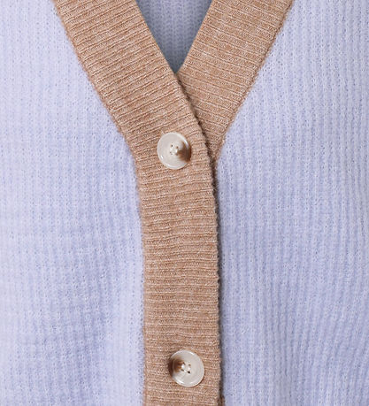 Hound Cardigan - Prjónað - Rib - Fjólublátt/Drapplitað
