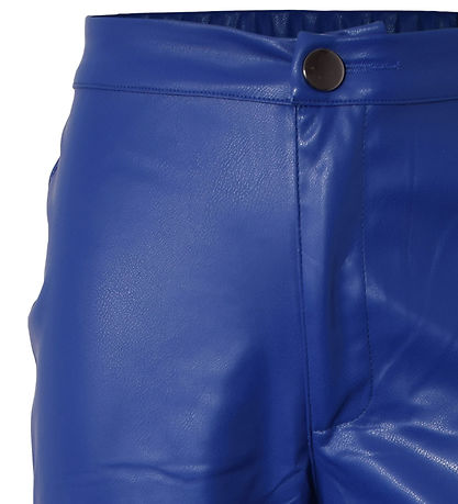 Hound Trousers - Imitation Leather - Wide - Cobalt Blue