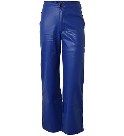 Hound Trousers - Imitation Leather - Wide - Cobalt Blue