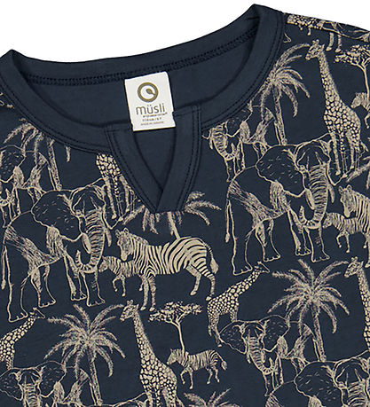 Müsli Stuttermabolur - Safari - Nótt Blue/kasmír