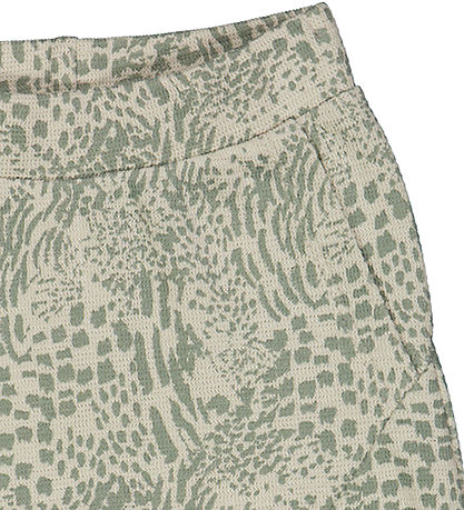 Müsli Byxor - Leopard Klipp - Soft Green/Poesi Green