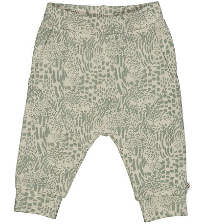 Müsli Byxor - Leopard Klipp - Soft Green/Poesi Green