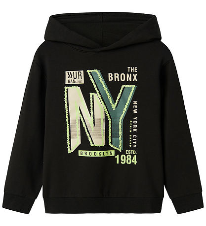 Name It Kapuzenpullover - NkmVugo - Schwarz m. Print