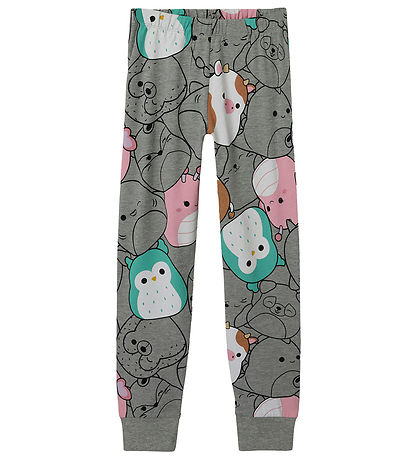 Name It Pyjama Set - NkfObia - Grey Melange w. Print
