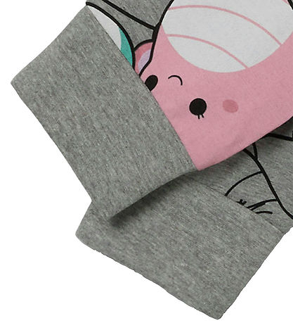 Name It Pyjama Set - NkfObia - Grey Melange w. Print