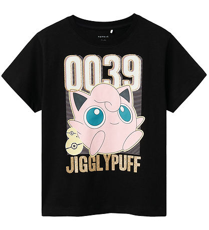 Name It Stuttermabolur - NkfJimini Pokémon - Svart M. Prentað