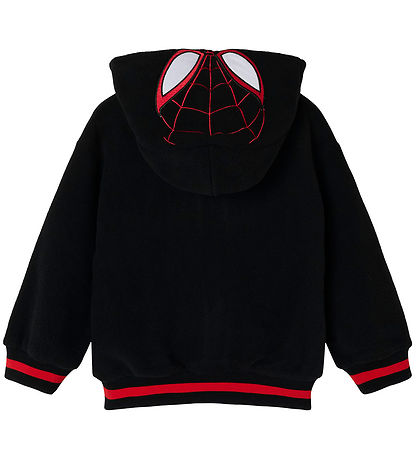 Name It Fleece Jacket - NmmJared Spider-Man - Black w. Print