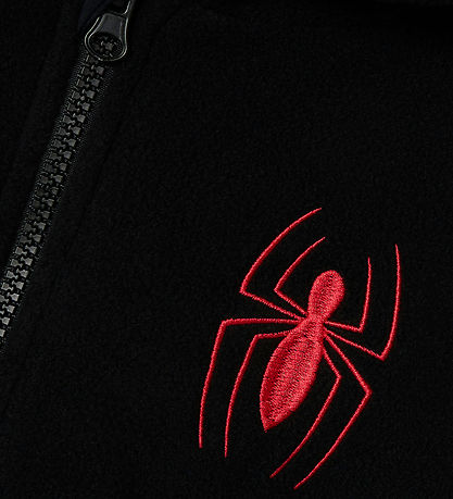 Name It Fleece Jacket - NmmJared Spider-Man - Black w. Print