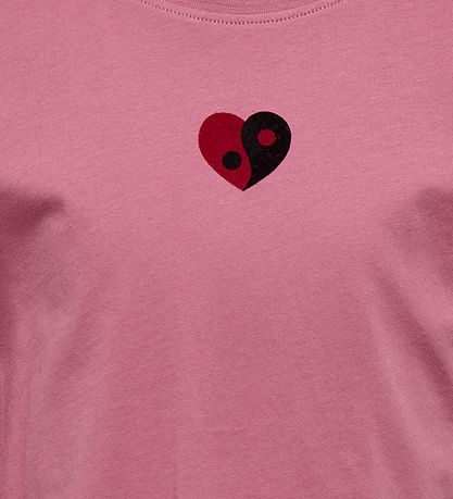 Kids Only Stuttermabolur - KogSwet - Heather Rose/Heart