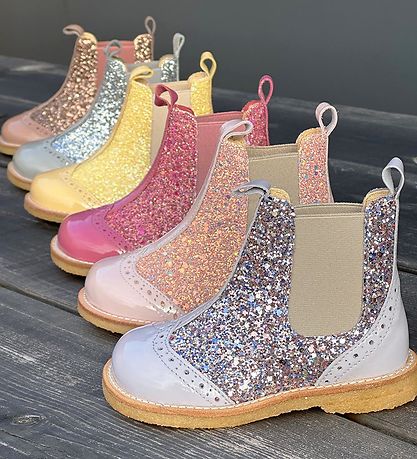 Angulus Stígvél - Chelsea - Lilac/Pastel Multi Glitter