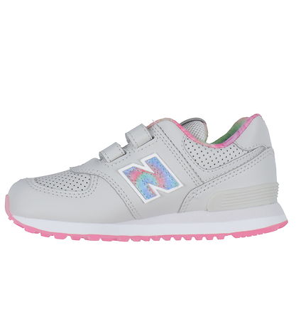 Chaussures New Balance - 574 - Grey Matière/Signal Rose
