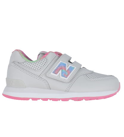 Chaussures New Balance - 574 - Grey Matière/Signal Rose