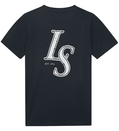 Lyle & Scott Stuttermabolur - Dark Dökkblátt