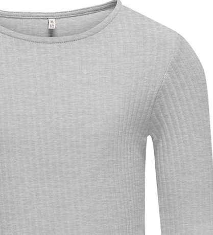 Kids Only Blouse - Noos - Rib - KogNella - Light Grey Melange