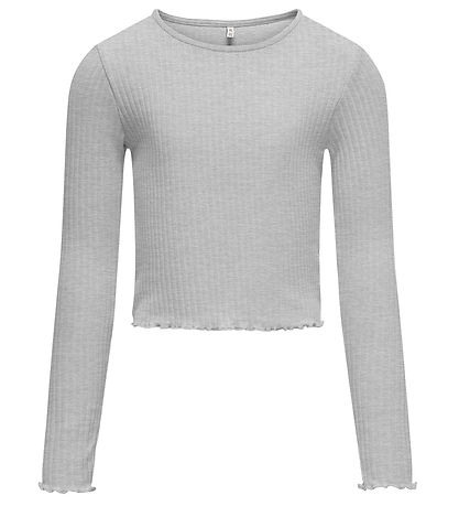 Kids Only Blouse - Noos - Rib - KogNella - Light Grey Melange