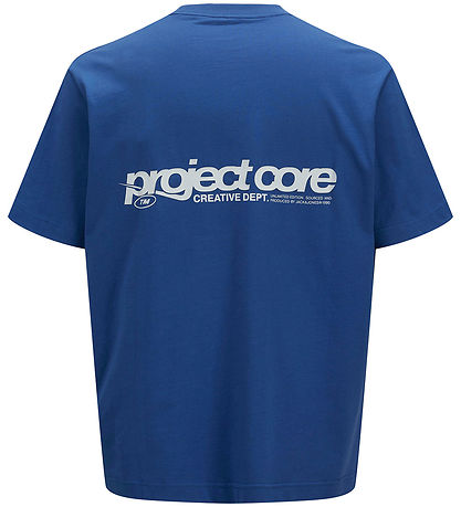 Jack & Jones Stuttermabolur - JcoUnion - Beaucoup Blue