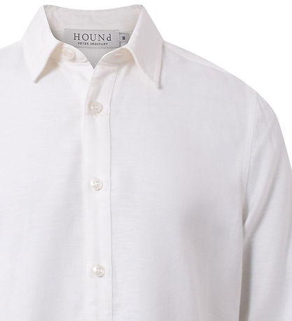 Hound Overhemd - Linnen/Viscose - Wit