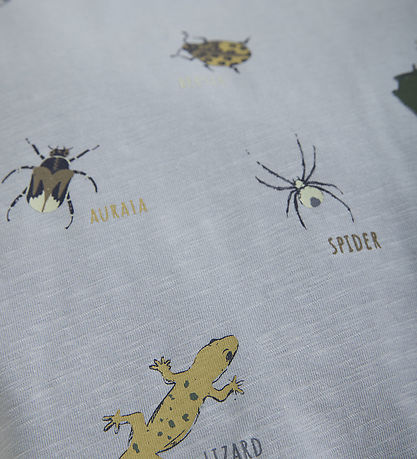 Minymo T-shirt - Blue Fog w. Print