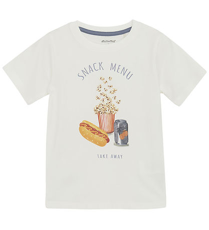 Minymo T-shirt - Marshmallow White w. Print