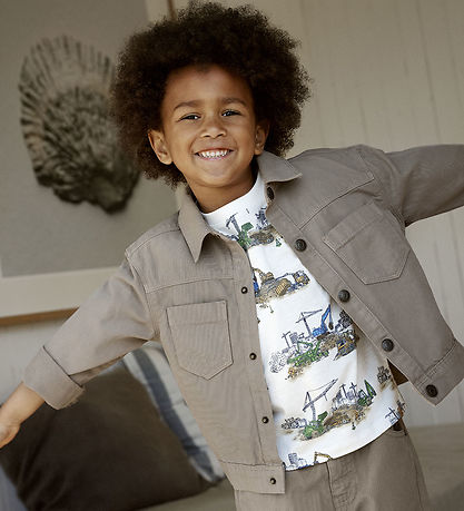 Minymo T-shirt - Marshmallow White w. Print