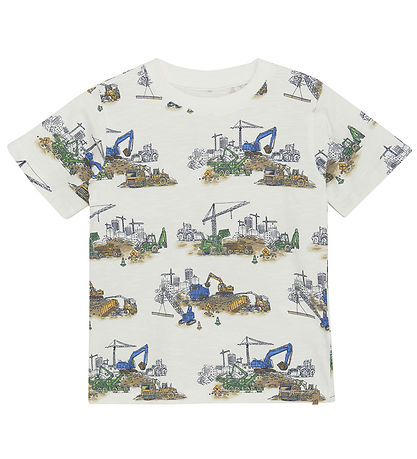 Minymo T-shirt - Marshmallow White w. Print