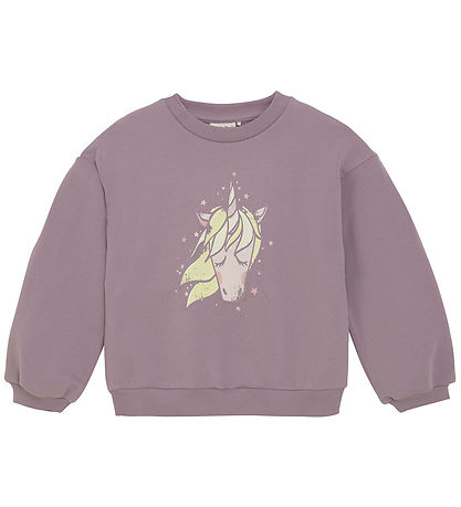 Minymo Sweatshirt - Elderberry w. Print