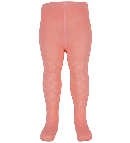 Minymo Strumpfhosen - 2er-Pack - Strawberry Ice m. Lochmuster