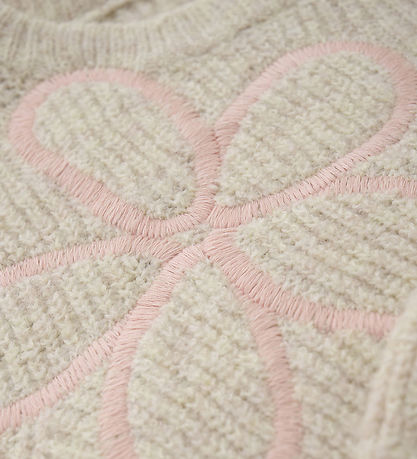 Minymo Blússa - Prjónað - Marshmallow White M. Blóm