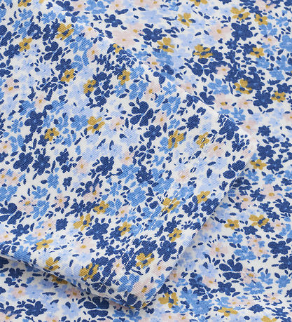 Minymo Kleid - True Blue m. Blumenprint